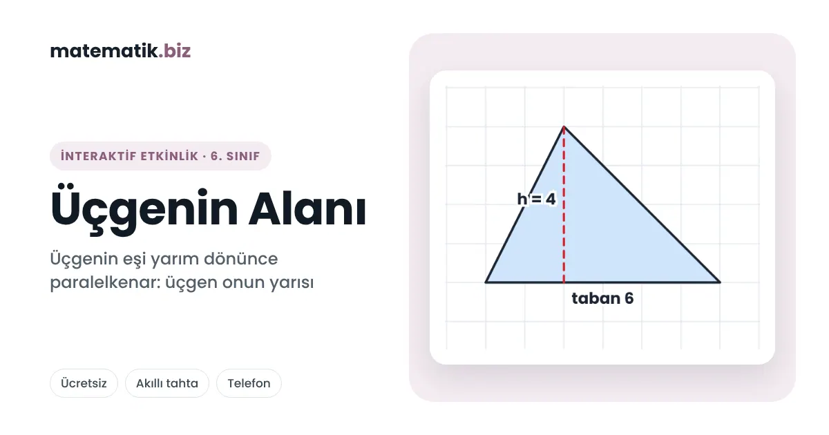 6. Sınıf Üçgenin Alanı (İnteraktif Etkinlik)