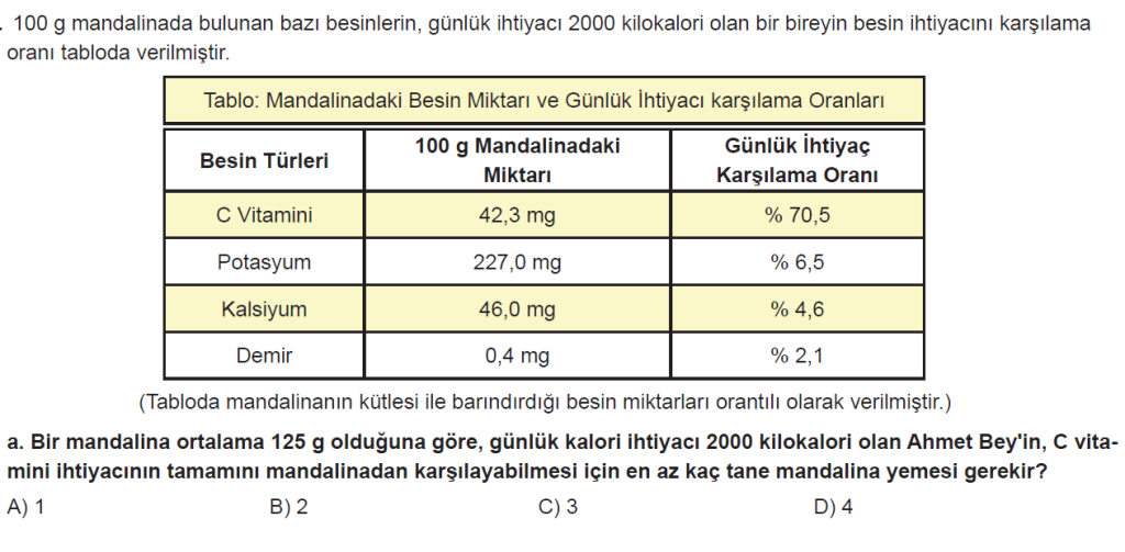 7.Sınıf Oran Orantı Yüzdeler Online Sınav-1