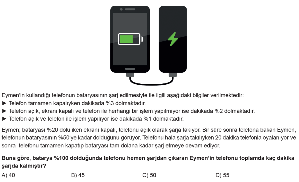7.Sınıf Oran Orantı Yüzdeler Online Sınav-1