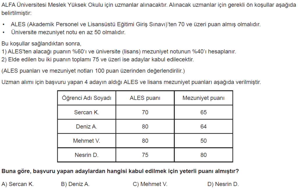 7.Sınıf Oran Orantı Yüzdeler Online Sınav-1