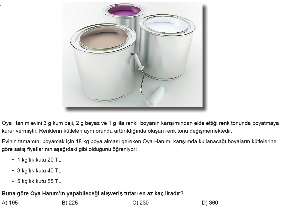 7.Sınıf Oran Orantı Yüzdeler Online Sınav-1