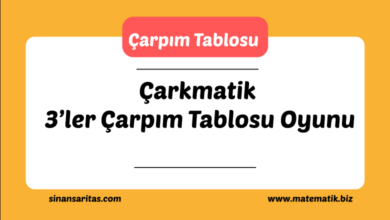 Çarkmatik 3'ler Çarpım Tablosu Oyunu