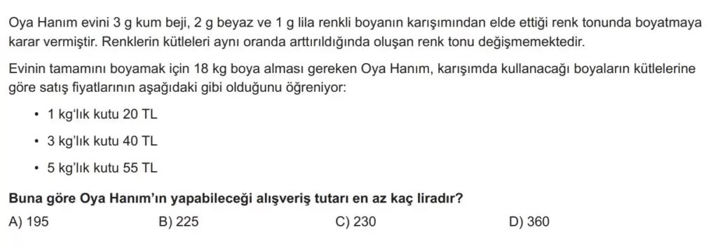 7.Sınıf Oran Orantı Deneme-1