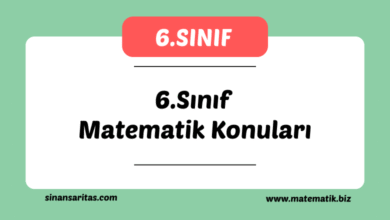6.Sınıf Matematik Konuları