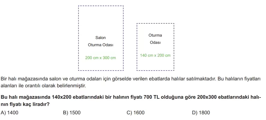 7.Sınıf Oran Orantı Deneme-1