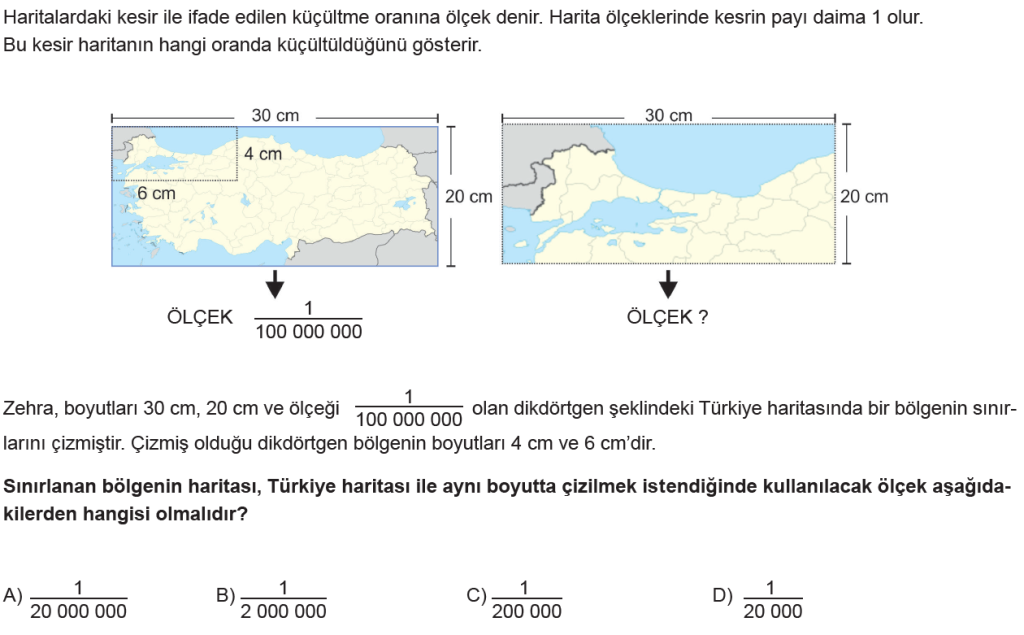 7.Sınıf Oran Orantı Yüzdeler Online Sınav-1