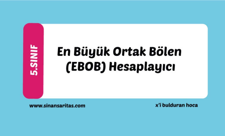 En Büyük Ortak Bölen (EBOB) Hesaplayıcı