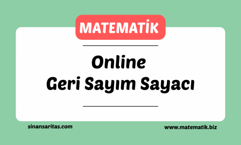 Online Geri Sayım Sayacı