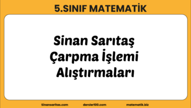 Sinan Sarıtaş Çarpma İşlemi Alıştırmaları