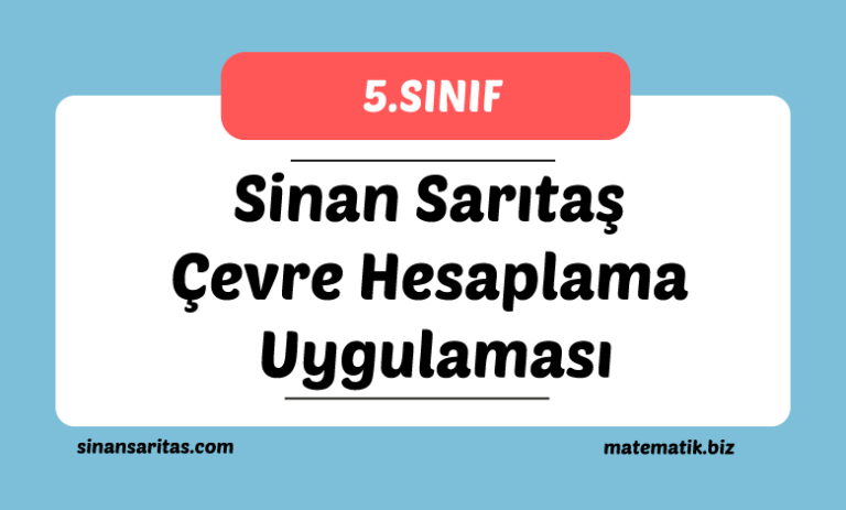 Sinan Sarıtaş Çevre Hesaplama Uygulaması
