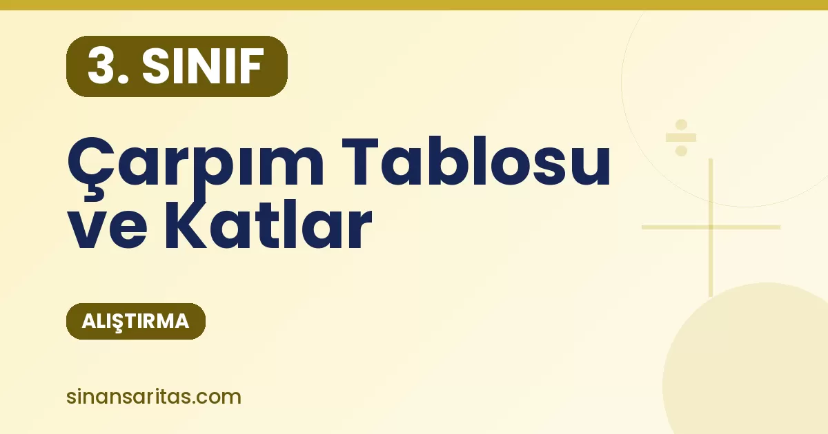 3. Sınıf Çarpım Tablosu ve Katlar Alıştırması