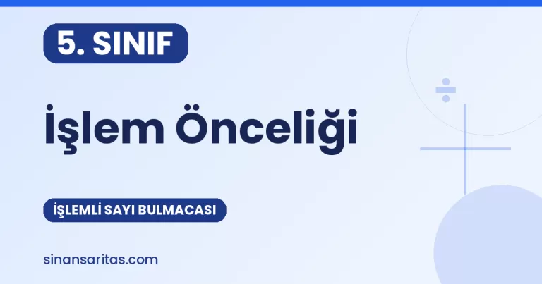 İşlem Önceliği – Zarlı Matematik Tahta Oyunu (5. Sınıf)