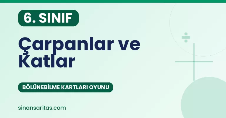 Çarpanlar ve Katlar – Zarlı Matematik Tahta Oyunu (6. Sınıf)