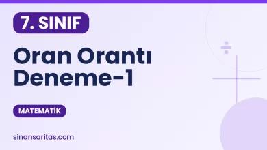 7.Sınıf Oran Orantı Deneme-1
