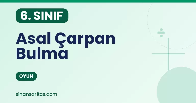 Asal Çarpan Bulma Oyunu