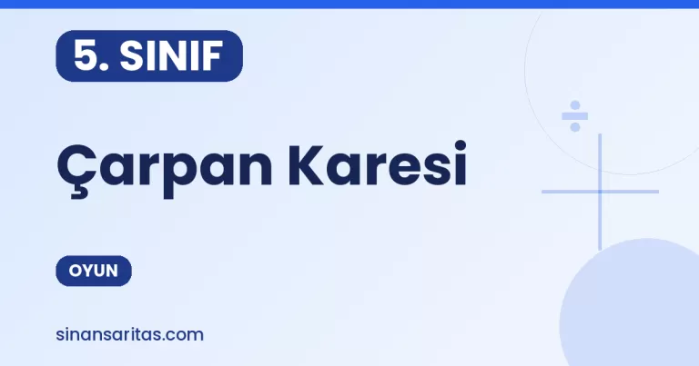 Çarpan Karesi Oyunu