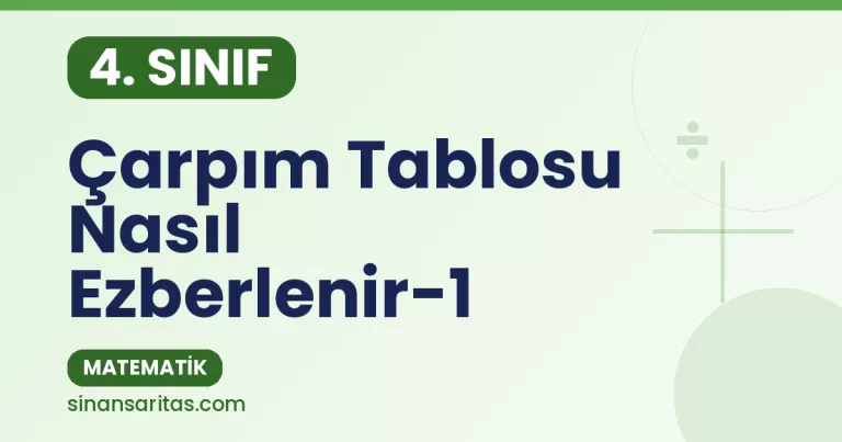Çarpım Tablosu Nasıl Ezberlenir-1
