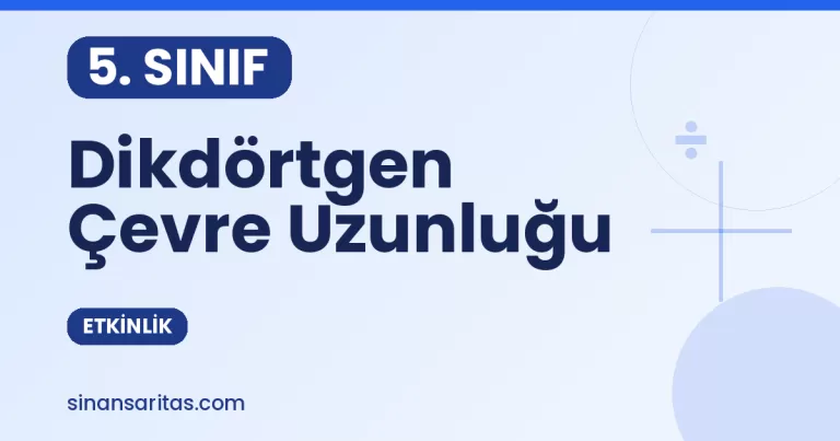 Dikdörtgen Çevre Uzunluğu Etkinliği
