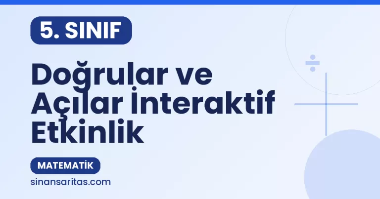 Doğrular ve Açılar İnteraktif Etkinlik