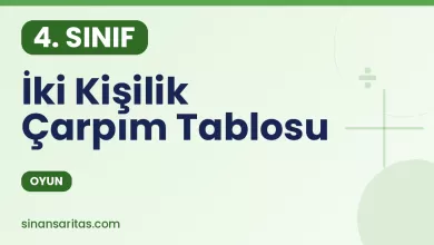 İki Kişilik Çarpım Tablosu Oyunu