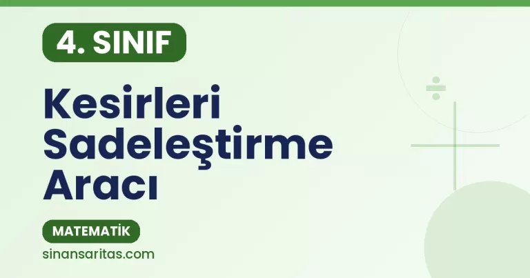 Kesirleri Sadeleştirme Aracı