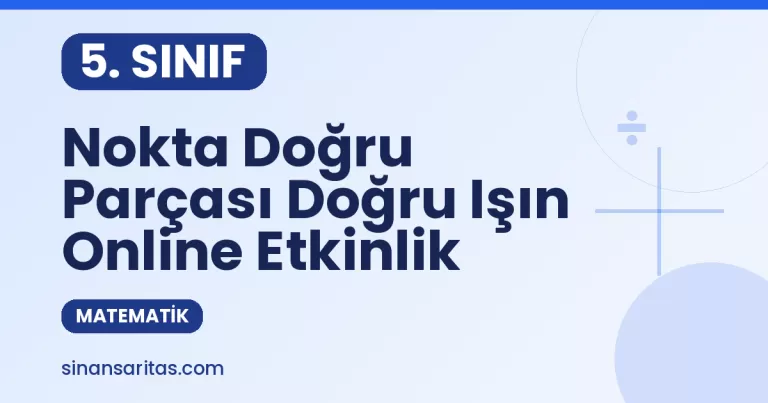 Nokta Doğru Parçası Doğru Işın Online Etkinlik