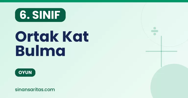 Ortak Kat Bulma Oyunu