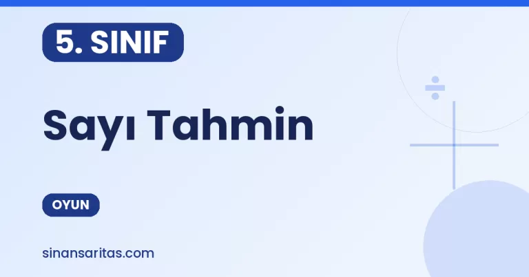 Sayı Tahmin Oyunu