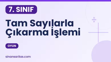 Tam Sayılarla Çıkarma İşlemi Oyunu