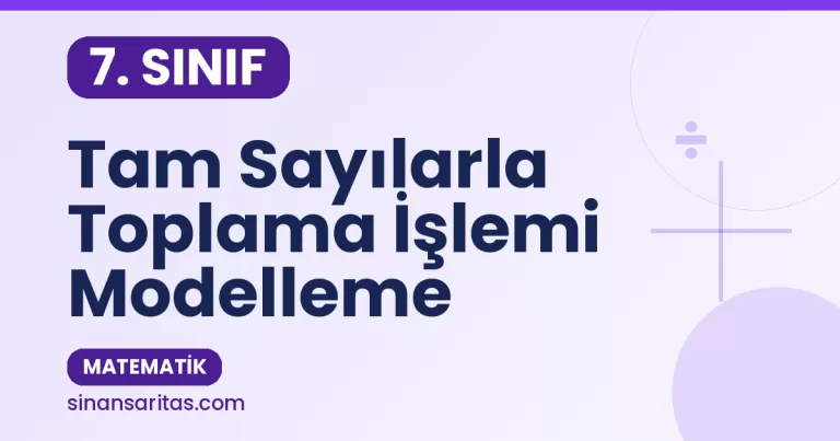 Tam Sayılarla Toplama İşlemi Modelleme