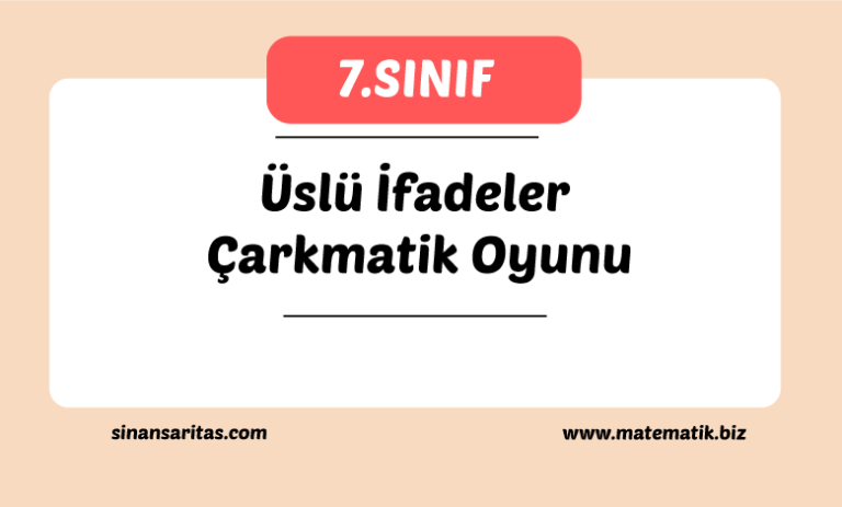 Üslü İfadeler Çark Matematik Oyunu-2